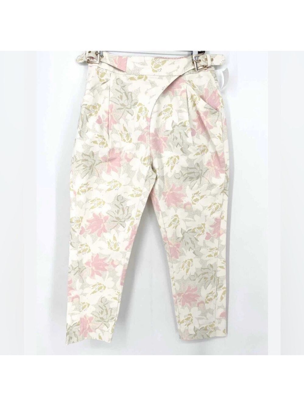 Ted Baker London Aphraa Floral Print Buckle Waist Band Tapered Trouser - Picture 7 of 12